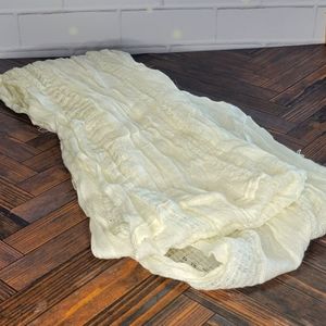 Light Cream White Gauzy Cloud Neutral Infinity Scarf Feminine Ballet Autumn